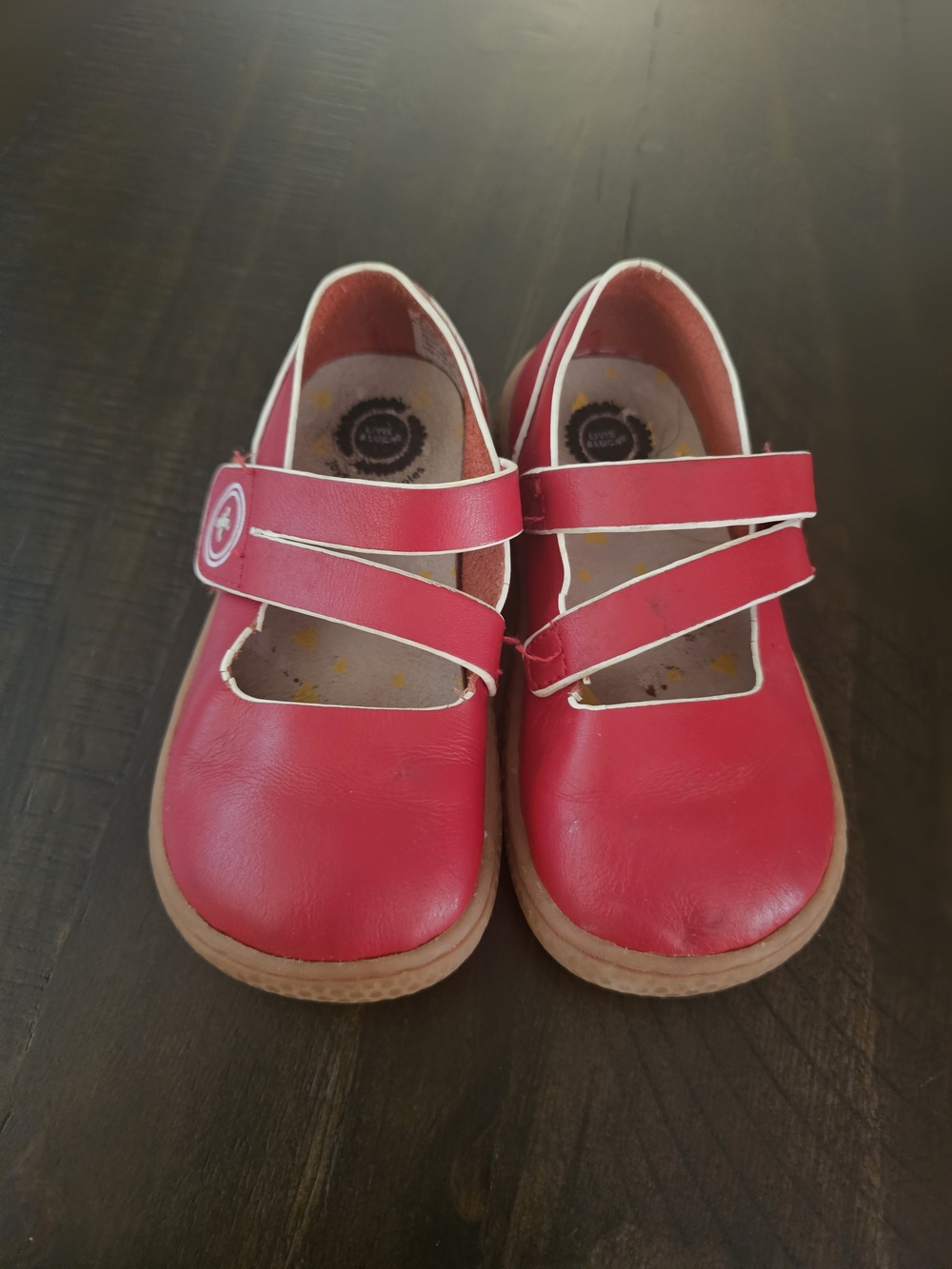 Livie & Luca Red Double-Strap Mary Jane Shoes